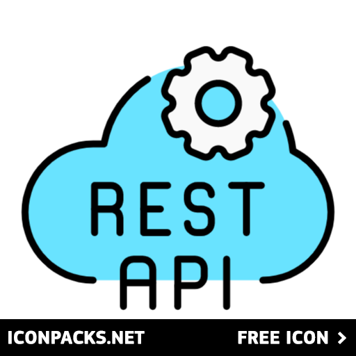 REST API architecture logo for web service integration and backend communication
